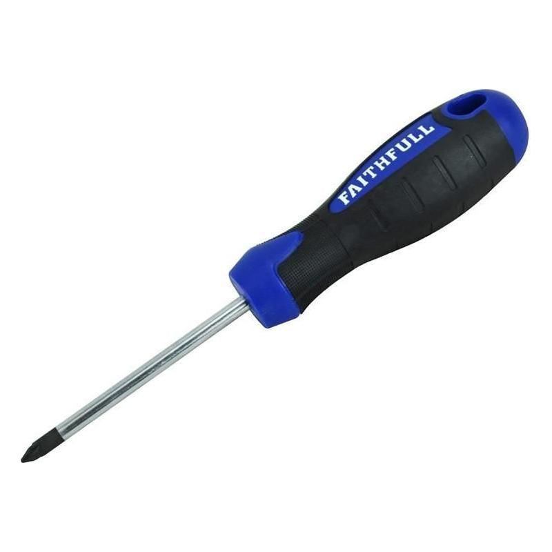 Faithfull Soft Grip Screwdriver Pozidriv Tip PZ1 x 75mm Faithfull - RockBottom Northampton
