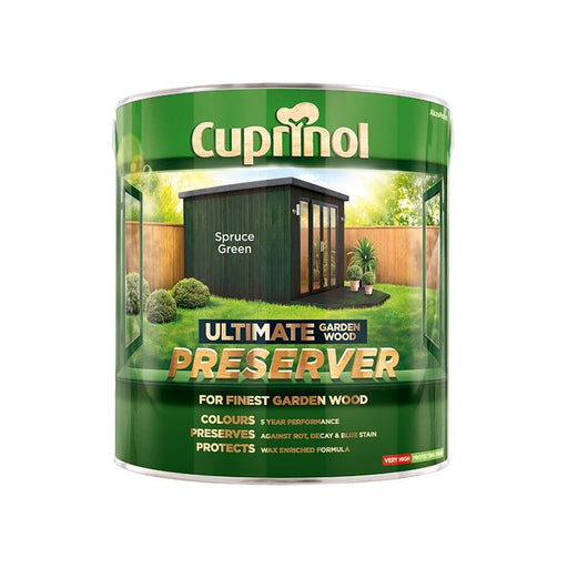 Cuprinol Ultimate Garden Wood Preserver Spruce Green 4 litre Cuprinol - RockBottom Northampton