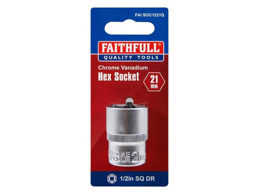 Faithfull Hex Socket 1/2in Drive 21mm Faithfull - RockBottom Northampton