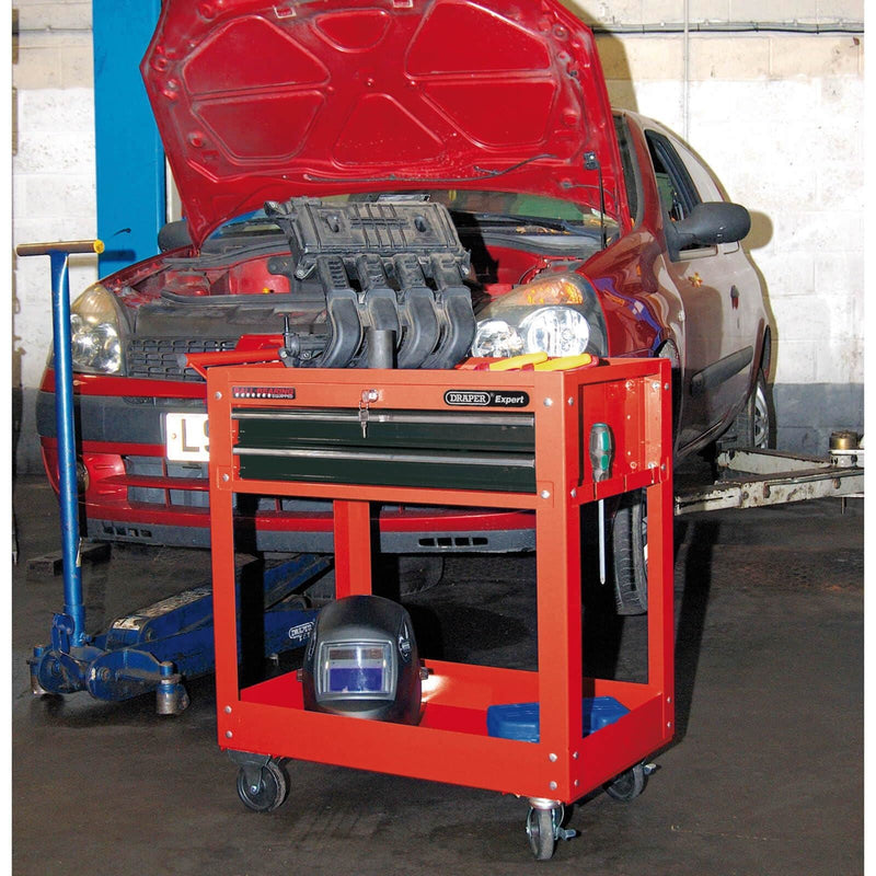 Draper Expert 2 Level Tool Trolley with Two Drawers 07635 Draper - Town Tools 