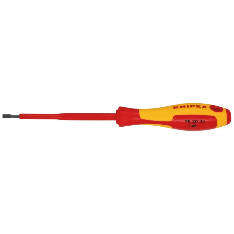 Draper Knipex 98 20 35 VDE Insulated Slotted Screwdriver, 3.5 x 100mm Draper - Town Tools