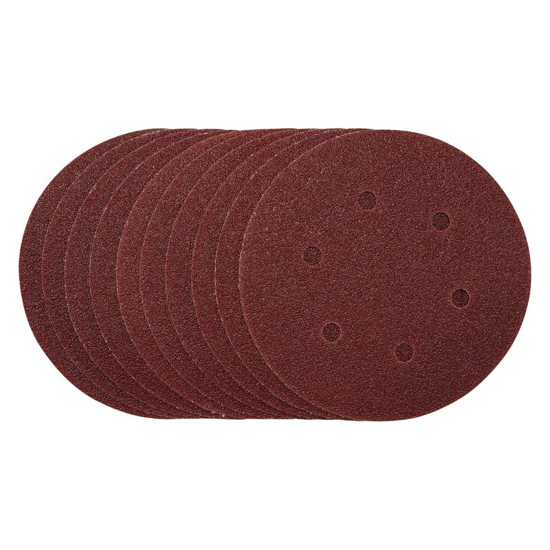 Draper Sanding Discs, 150mm, Hook & Loop, 40 Grit, (Pack of 10) 54887 Draper - Town Tools 