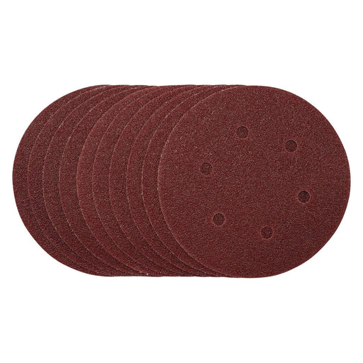 Draper Sanding Discs, 150mm, Hook & Loop, 40 Grit, (Pack of 10) 54887 Draper - Town Tools 