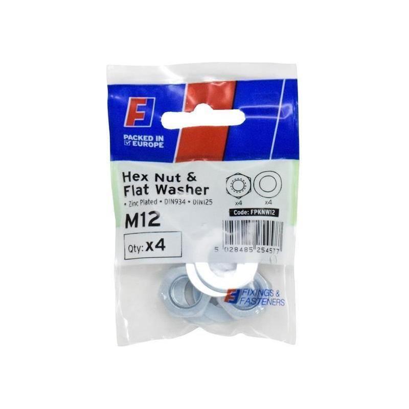 Forgefix Nut & Washer M12 ForgePack 4 ForgeFix - RockBottom Northampton