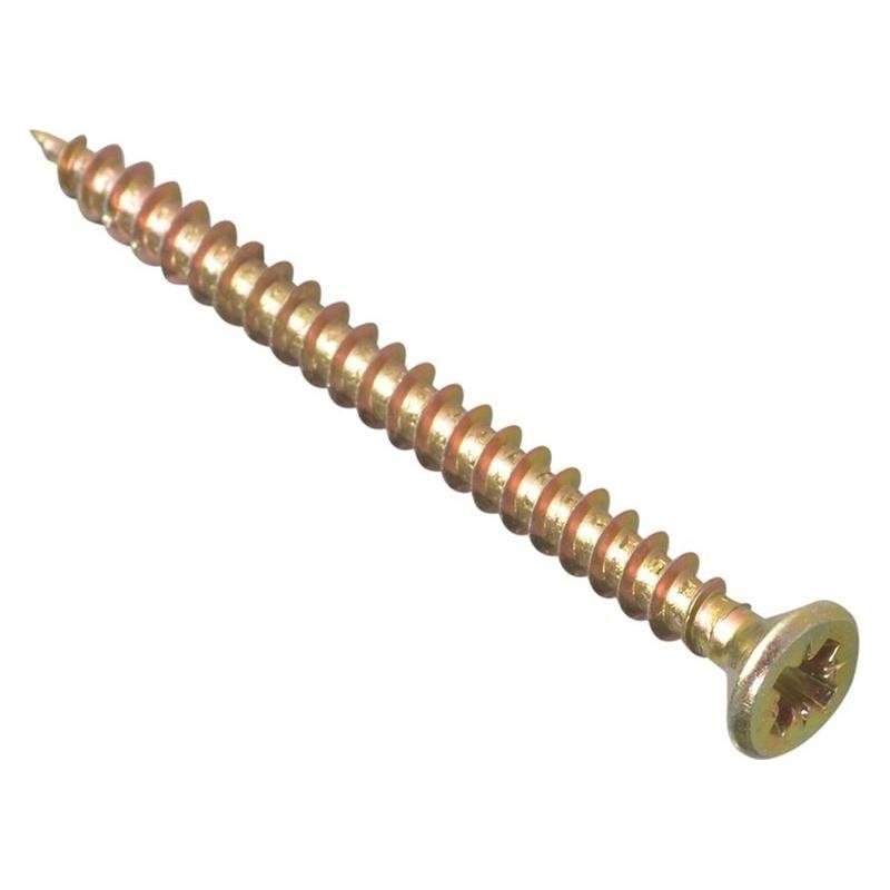 Forgefix Multi-Purpose Pozi Compatible Screw CSK ST ZYP 4.0 x 50mm Box 200 ForgeFix - RockBottom Northampton