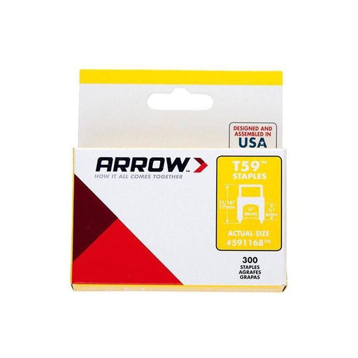 Arrow T59 Insulated Staples Clear 6 x 6mm (Box 300) Arrow - RockBottom Northampton 