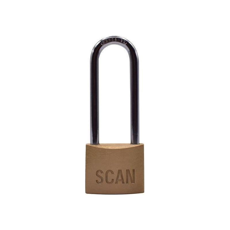Scan Brass Padlock 40mm Long Shackle Scan - RockBottom Nothampton