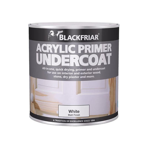 Blackfriar Quick Drying Acrylic Primer Undercoat White 250ml Blackfriar - RockBottom Northampton