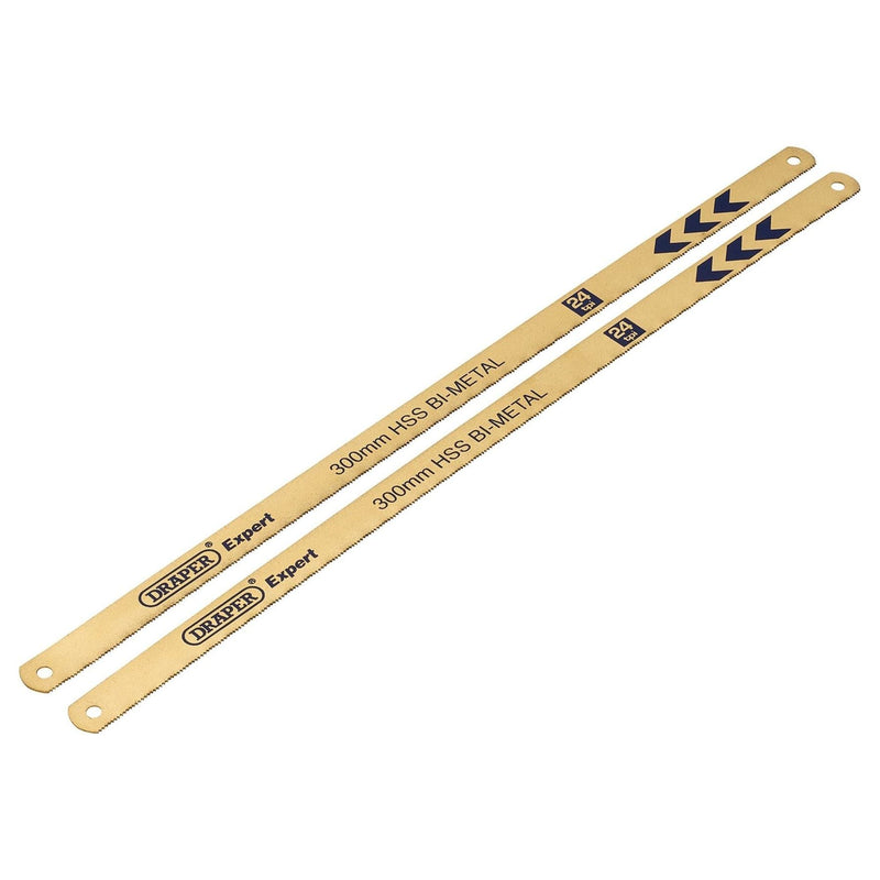 Draper Draper Expert Bi-Metal Hacksaw Blades, 300mm, 24tpi (Pack of 2) Draper - Town Tools