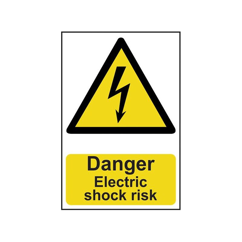 Scan Danger Electric Shock Risk - PVC Sign 200 x 300mm Scan - RockBottom Nothampton