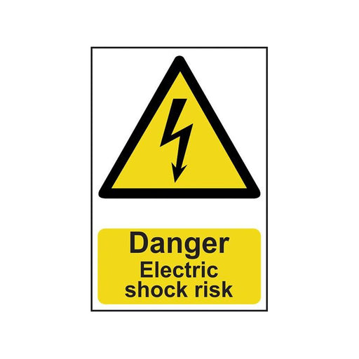Scan Danger Electric Shock Risk - PVC Sign 200 x 300mm Scan - RockBottom Nothampton