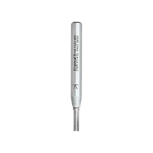 Trend C001 x 1/4 TCT Two Flute Cutter 3.2 x 9.5mm Trend - RockBottom Northampton