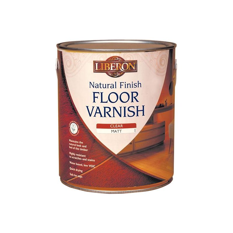 Liberon Natural Finish Floor Varnish Clear Matt 2.5 litre Liberon - RockBottom Northampton