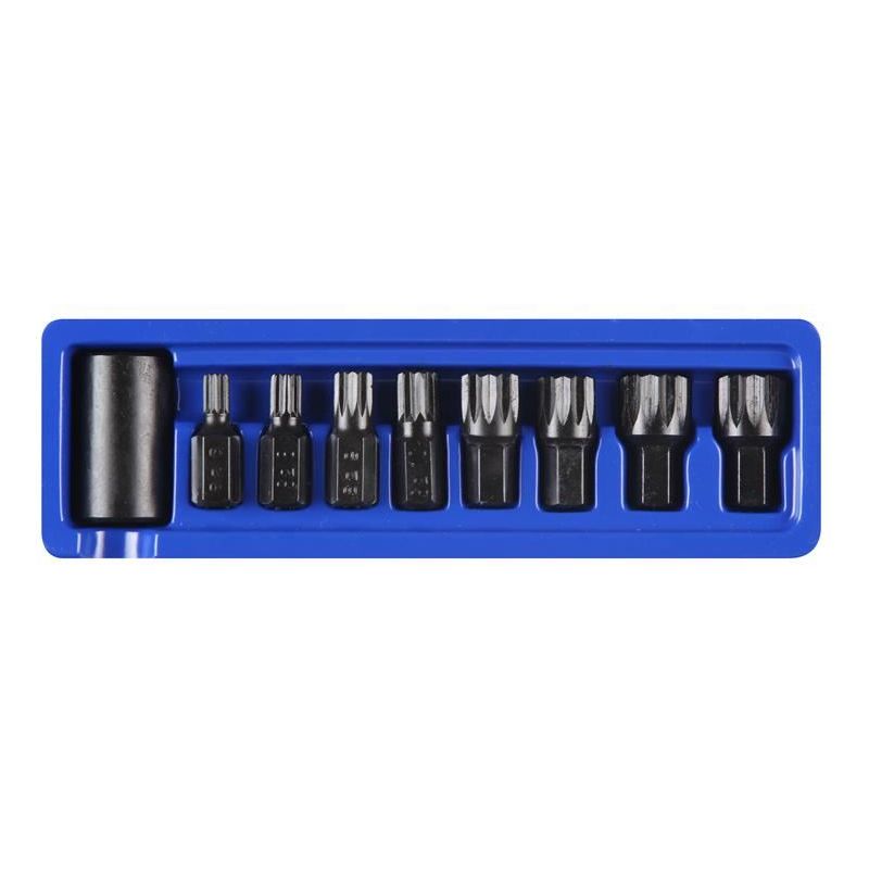 Bluespot Tools 1/2in Impact Spline Bit Set, 9 Piece BlueSpot Tools - RockBottom Northampton