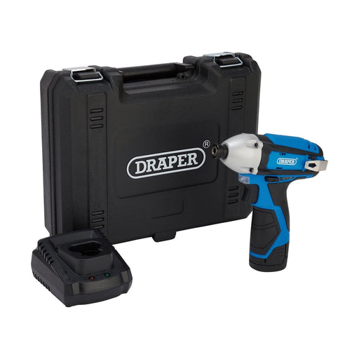 Draper 12V Impact Driver, 1/4" Hex., 1 x 1.5Ah Battery, 1 x Fast Charger Draper - Town Tools