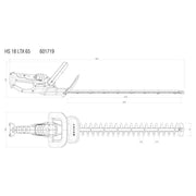 Metabo HS 18 LTX 65 Hedge Trimmer 18V Bare Unit Metabo - RockBottom Northampton