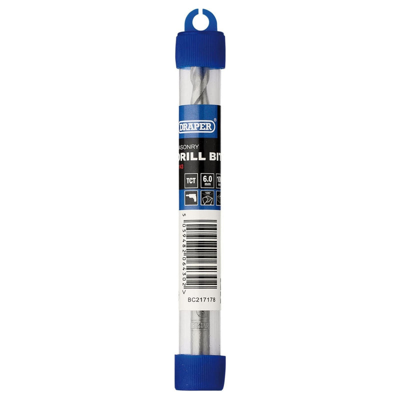 Draper TCT Masonry Drill Bit, 6.0 x 100mm Draper - Town Tools
