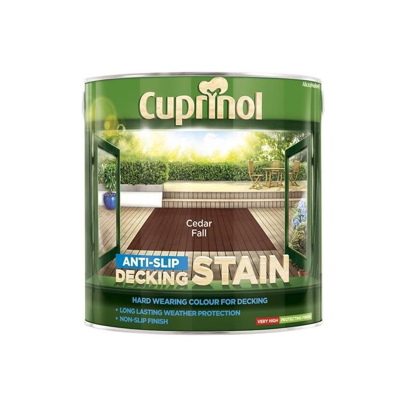 Cuprinol Anti-Slip Decking Stain Cedar Fall 2.5 litre Cuprinol - RockBottom Northampton
