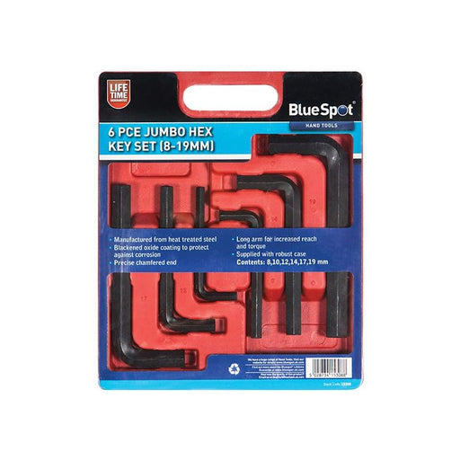 Bluespot Tools Jumbo Hex Key Set, 6 Piece BlueSpot Tools - RockBottom Northampton
