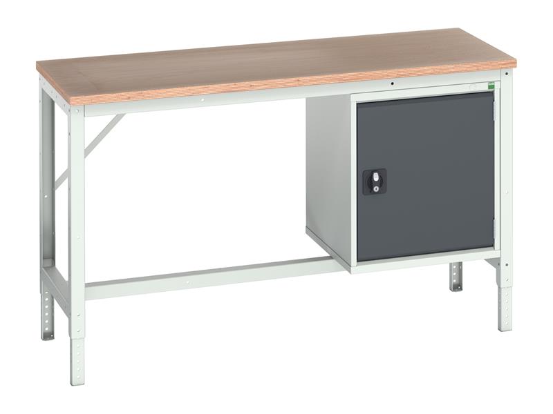 Bott Verso Adjustable Bench with Cupboard, mpx Top 1500 x 600mm