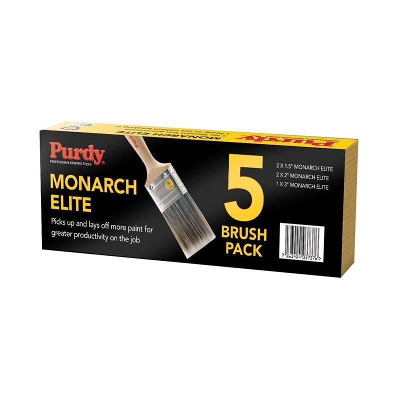 Purdy® Monarch™ Elite™ Paint Brush Set, 5 Piece Purdy® - RockBottom Nothampton