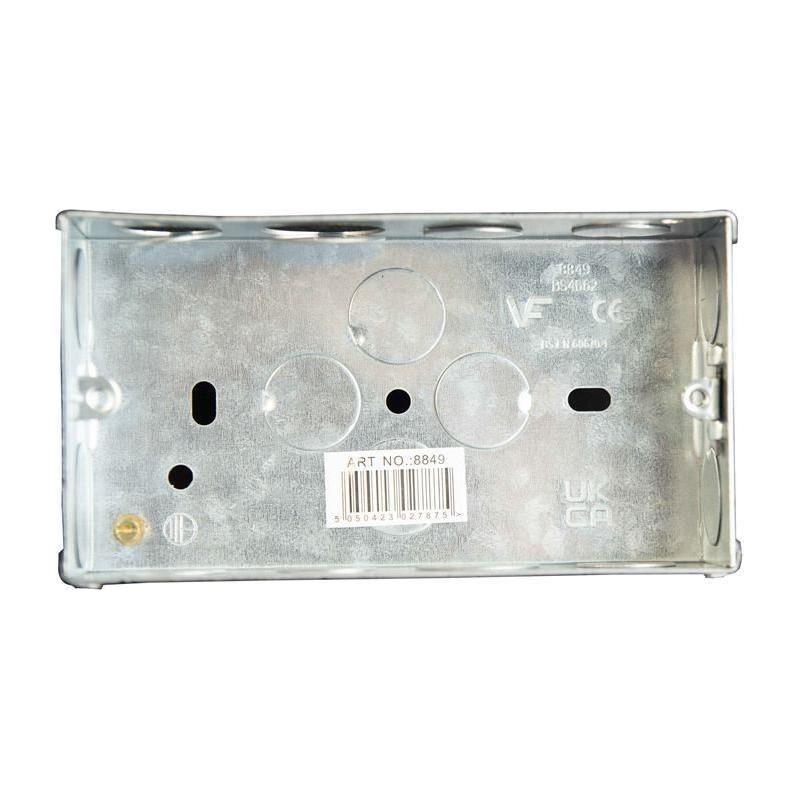 Dencon Metal Back Box 2-Gang 35mm Dencon - RockBottom Northampton