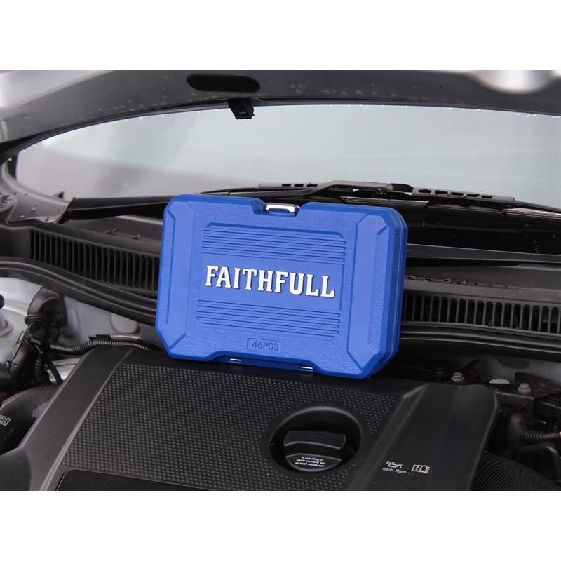 Faithfull 1/4in Drive Socket Set, 46 Piece Faithfull - RockBottom Northampton