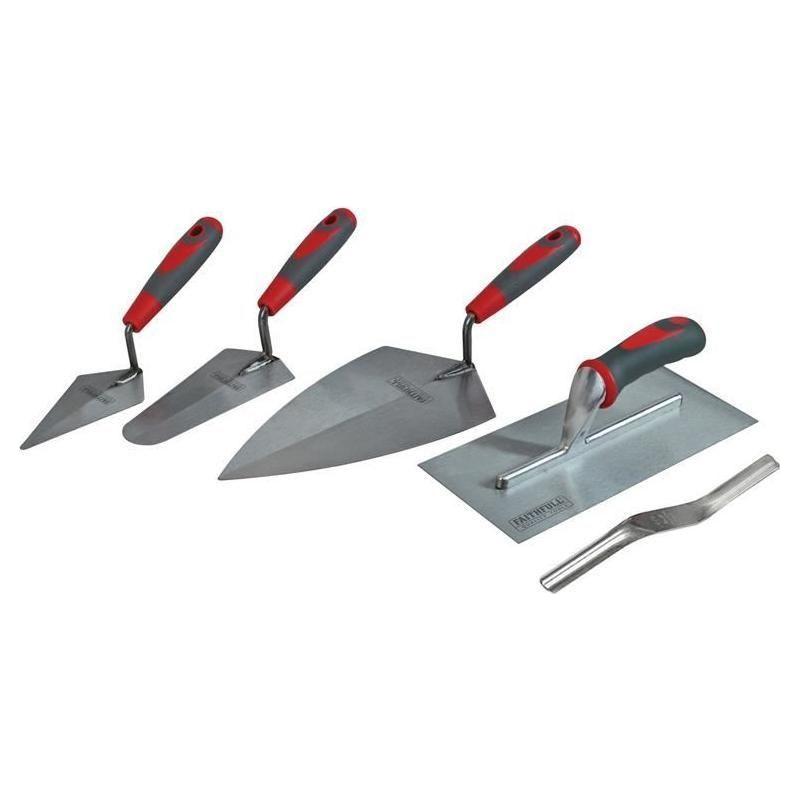 Faithfull Soft Grip Handle Trowel Pack 5 Piece Faithfull - RockBottom Northampton