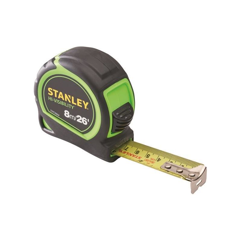 Stanley® Hand Tools Hi-Vis Tylon Tape Measure 8m (26ft) STANLEY® Hand Tools - RockBottom Nothampton
