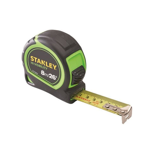 Stanley® Hand Tools Hi-Vis Tylon Tape Measure 8m (26ft) STANLEY® Hand Tools - RockBottom Nothampton