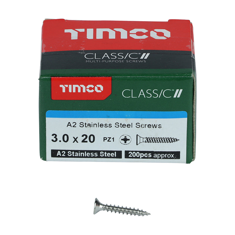 TIMCO Classic Multi-Purpose Countersunk A2 Stainless Steel Woodcrews