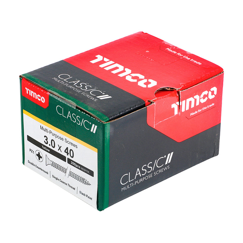 TIMCO Classic Multi-Purpose Countersunk Gold Woodscrews — Box (Part 1)