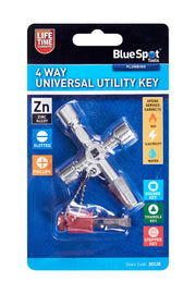 Blue Spot Tools 4 Way Universal Key