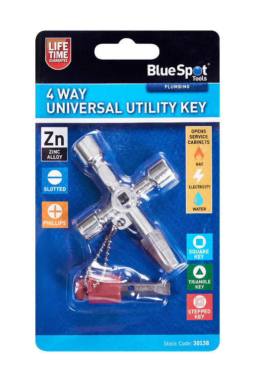 Blue Spot Tools 4 Way Universal Key