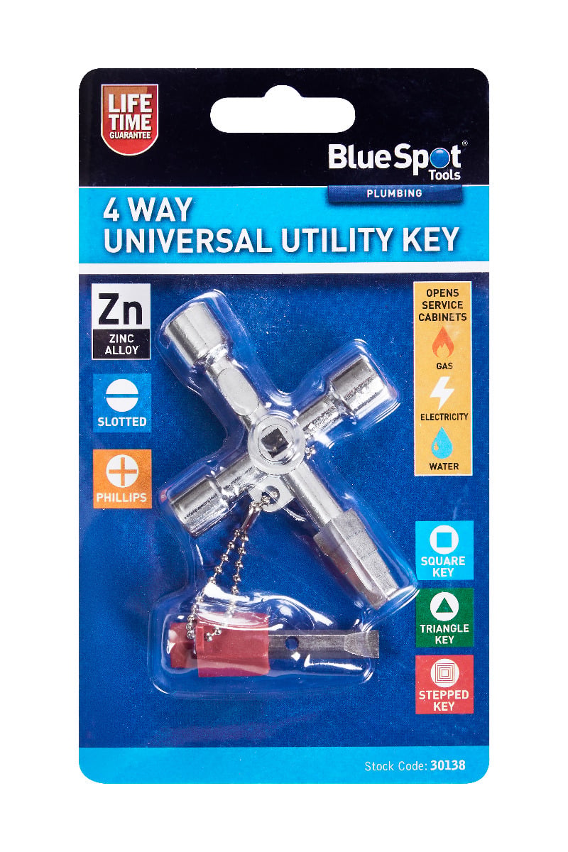 Blue Spot Tools 4 Way Universal Key