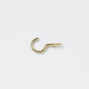 Electro Brass Cup Hooks 32mm (8 Pack)
