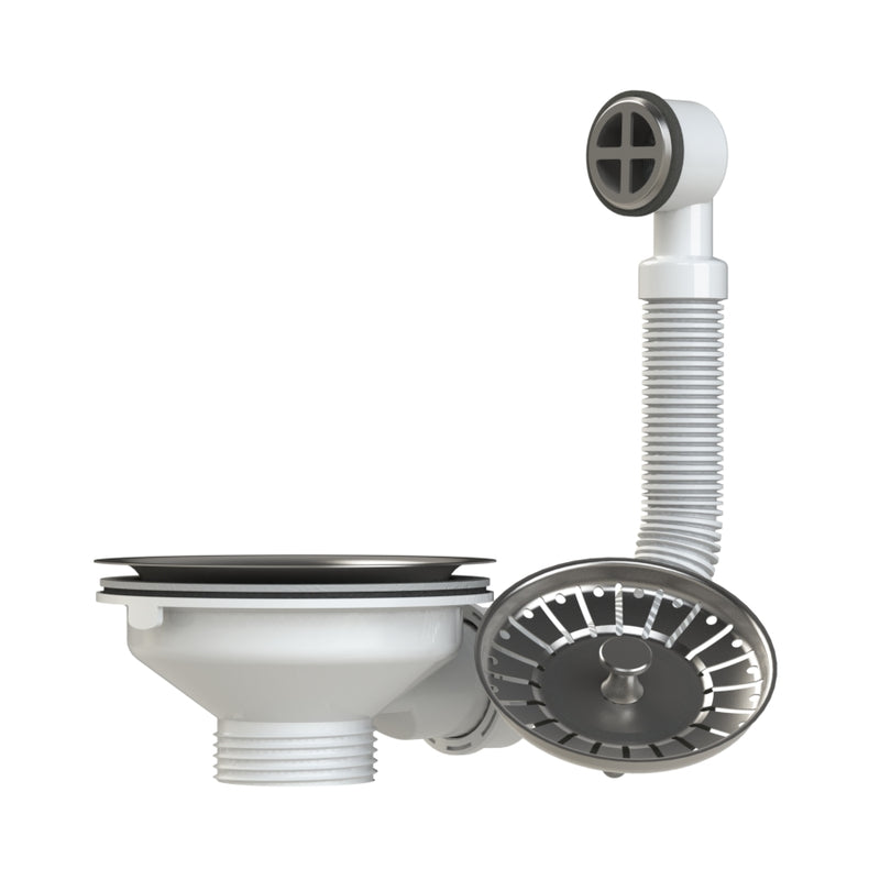 Viva Basket Strainer Waste With Overflow 40mm