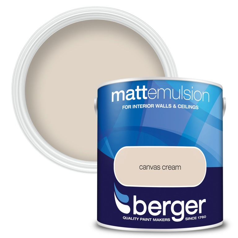 Berger Matt Emulsion 2.5L Canvas Cream