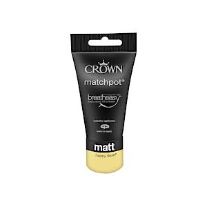 Crown Breatheasy Matt Emulsion Tester Pot 40ml Happy Daze