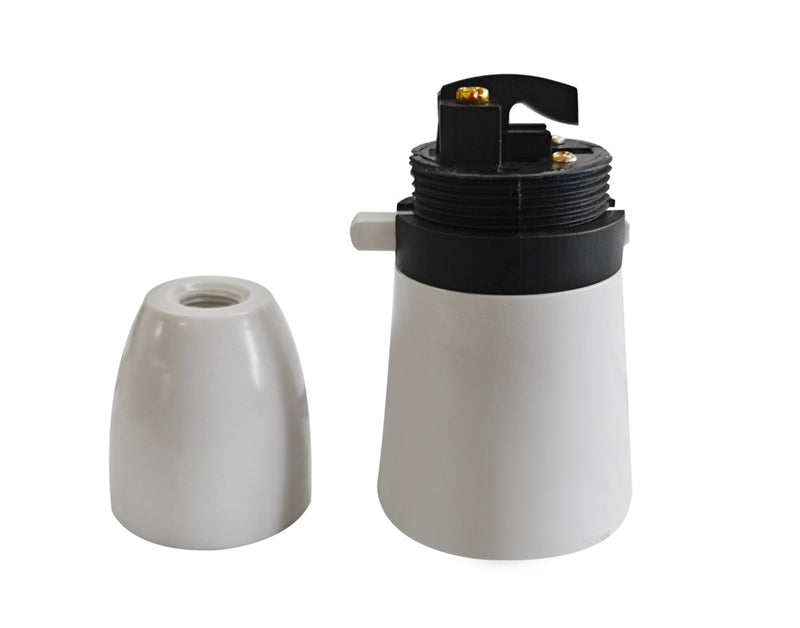 Securlec Switched T2 Lampholder White 3/8"