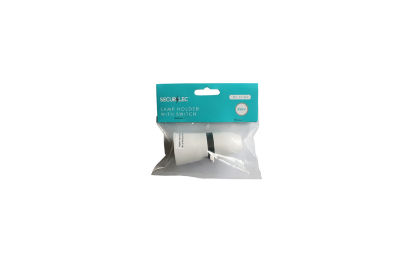 Securlec Switched T2 Lampholder White 3/8"