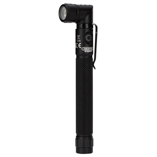 Draper 30986 Draper Expert SMD LED USB Rechargeable 90&deg; Adjustable Torch, 3.5W, 350 Lumens, USB-C Cable Supplied