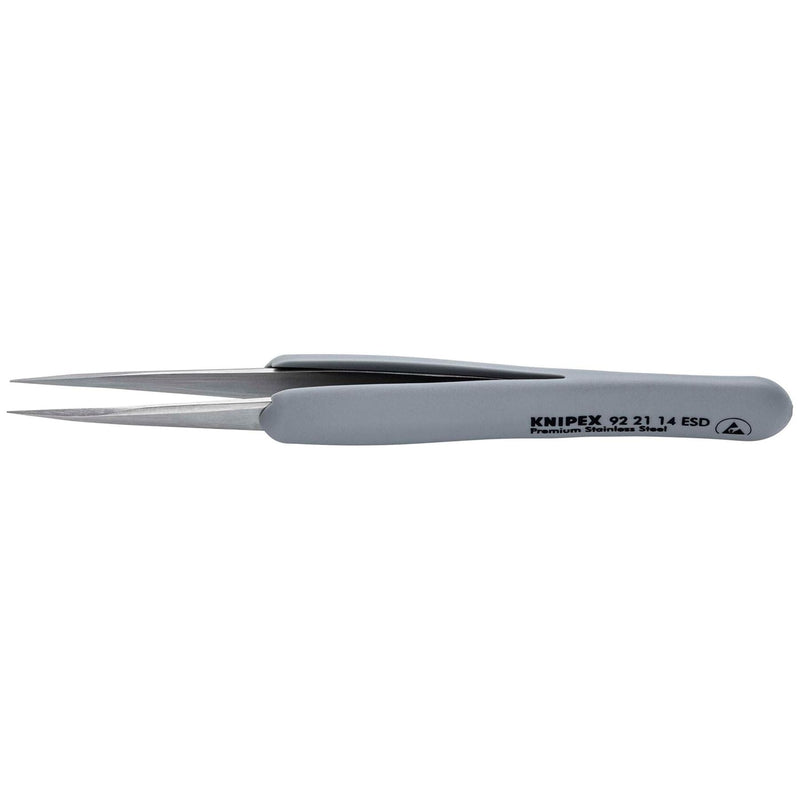 Draper Knipex 92 21 14 ESD Precision Tweezers with rubber handles ESD, 130mm Draper - Town Tools