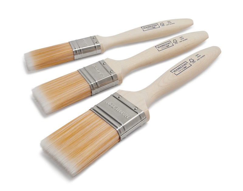 Hamilton For The Trade Fine Tip Flat Brushes – 3 Pack — Trade Pack of 10