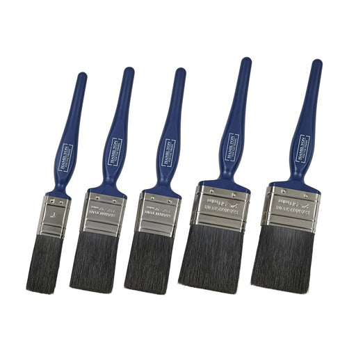 Hamilton For The Trade Plastic Handle Flat Brushes – 5 Pack — Trade Pack of 6