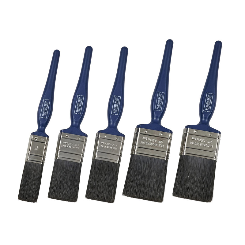 Hamilton For The Trade Plastic Handle Flat Brushes – 5 Pack — Trade Pack of 6