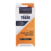 Hamilton For The Trade Plastic Handle Flat Brushes – 5 Pack — Trade Pack of 6