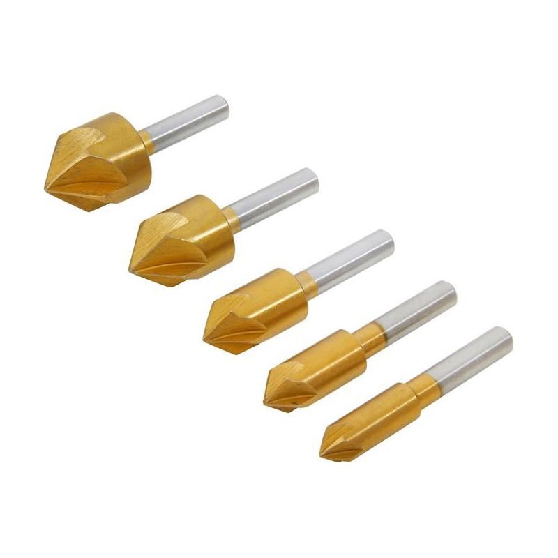 Bluespot Tools HSS Titanium Countersink Bit Set, 5 Piece BlueSpot Tools - RockBottom Northampton