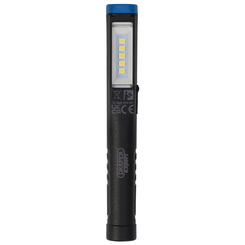 Draper 31098 Draper Expert SMD LED USB Rechargeable Pen Light, 1W, 150 Lumens, USB-C Cable Supplied