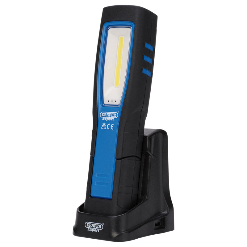 Draper 31101 Draper Expert SMD LED USB Rechargeable Inspection Light with Charging Station, 5W, 600 Lumens, USB-C Cable Supplied